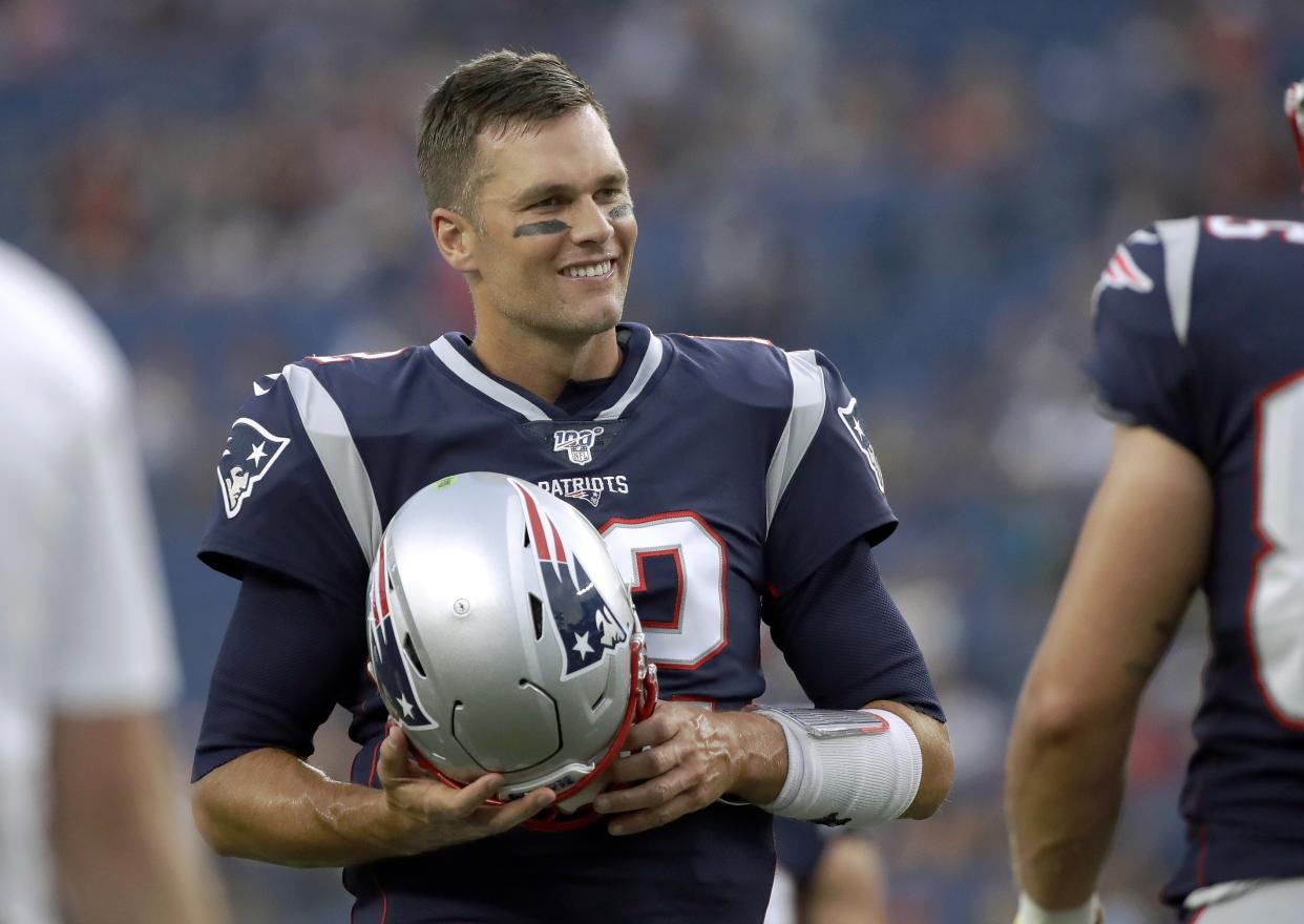 No Tom Terrific for you: the U.S. Patent and Trademark Office denied a request from New England Patriots quarterback Tom Brady. (AP)