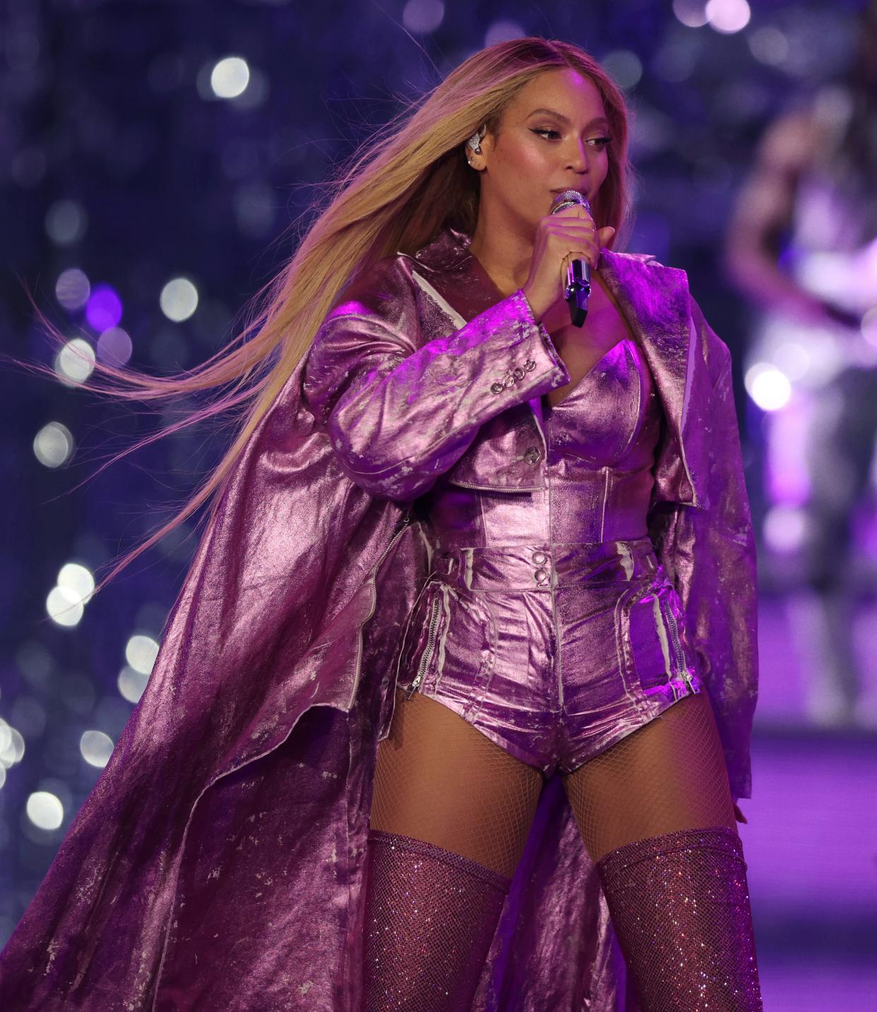 Beyoncé performs onstage at Huntington Bank Stadium in Minneapolis on July 20 on her Renaissance World Tour. "Renaissance: A Film by Beyoncé," a behind-the-scenes look at the tour, opens in theaters Dec. 1.