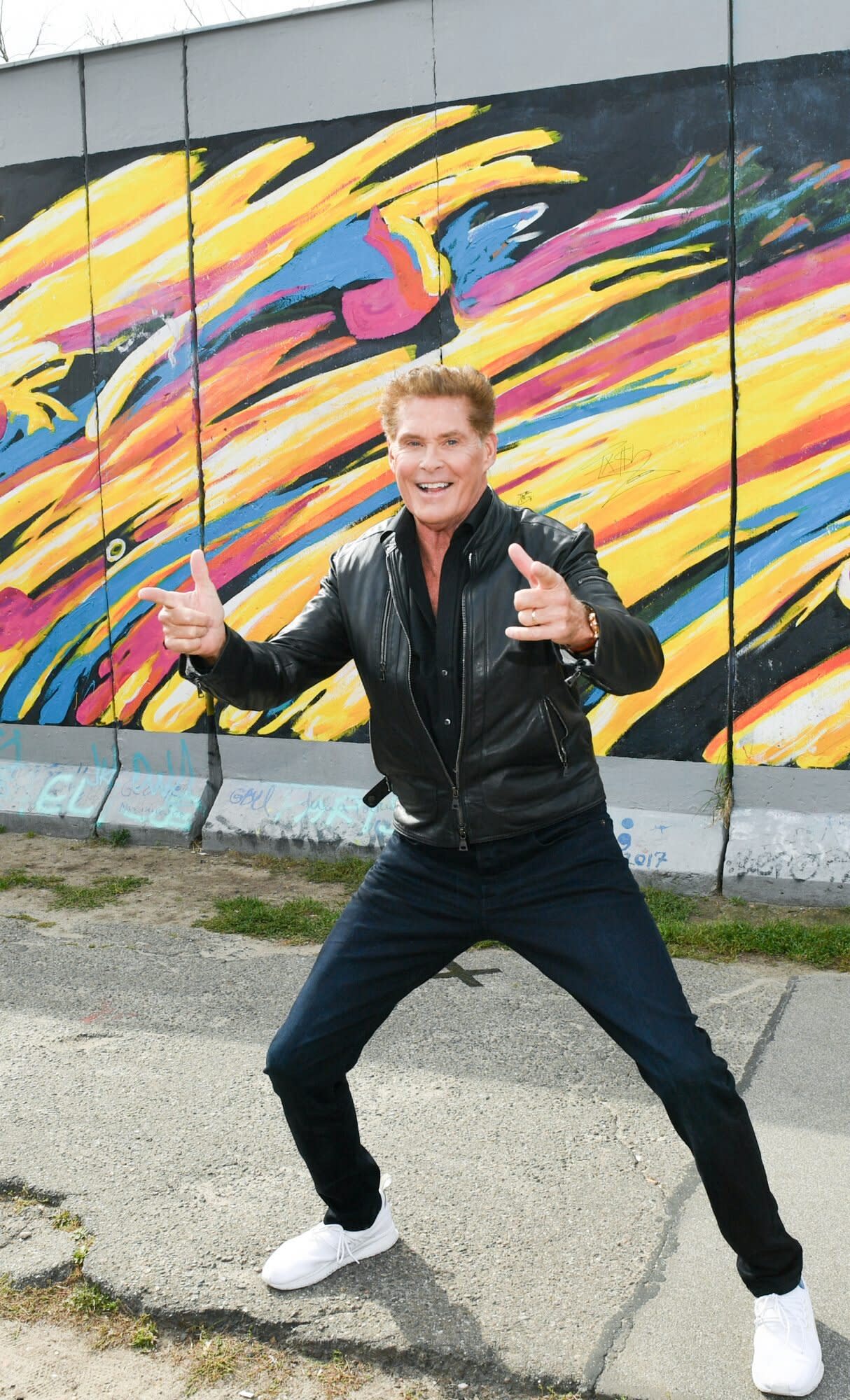 David Hasselhoff at the Berlin Wall