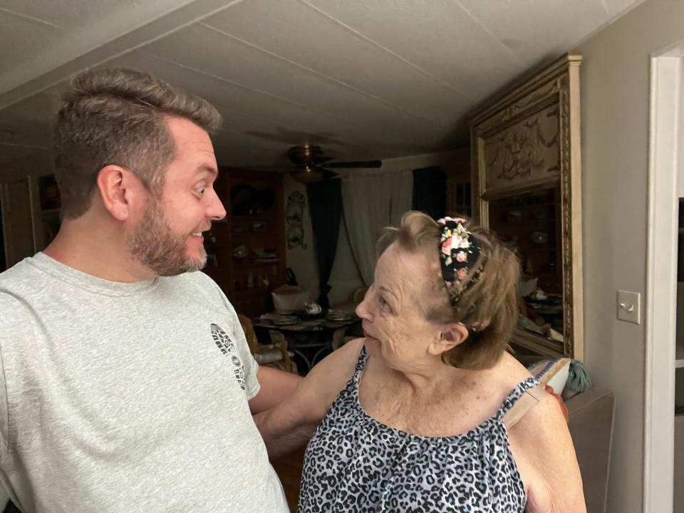 Gainesville resident Harrison Hove and his grandmother, Denise Pirhalla, reunite after a three-hour drive to Venice, Fla. in Operation Rescue Mimi to save her from the path of Hurricane Ian.