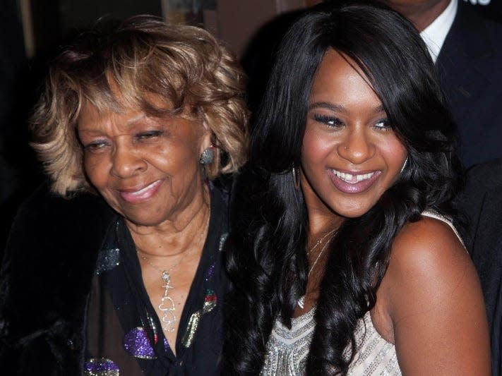 Cissy Houston and Bobbi Kristina Brown (R) attend the opening night of "The Houstons: On Our Own" in New York in this October 22, 2012 file photo. REUTERS/Andrew Kelly