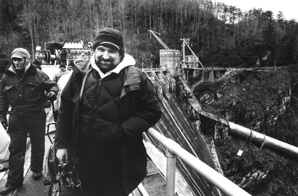 Davis at the Cheoah Dam in Robbinsville, North Carolina