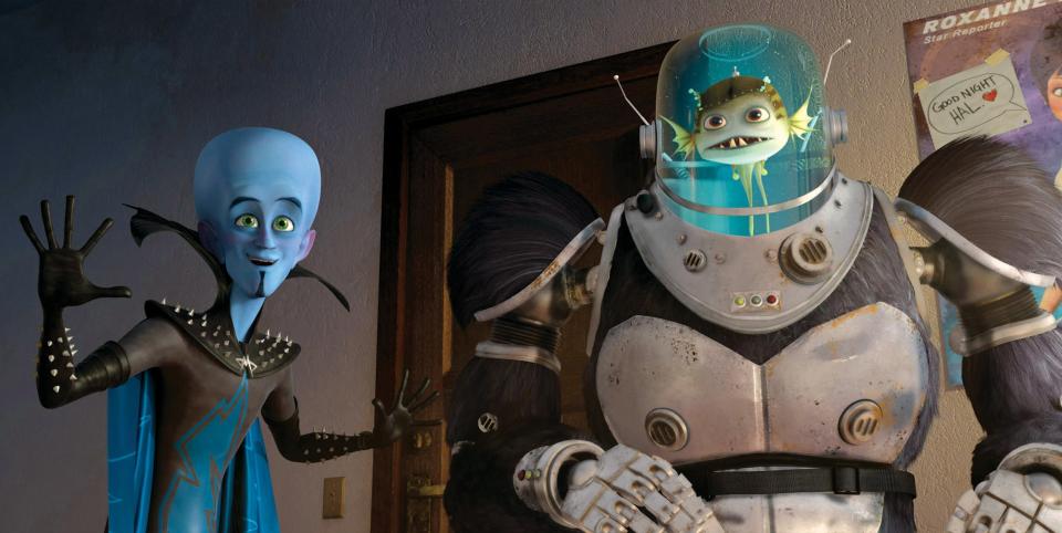 Megamind, (voice: Will Ferrell), Minion (voice: David Cross)