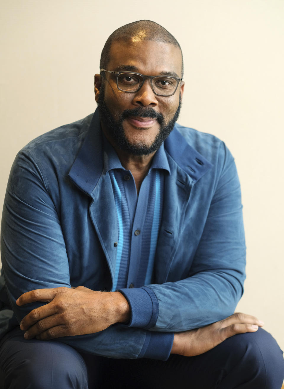 Tyler Perry, writer/director of the film "A Jazzman's Blues," poses for a portrait during the 2022 Toronto International Film Festival, Saturday, Sept. 10 2022, at the Shangri-La Hotel in Toronto. (AP Photo/Chris Pizzello)