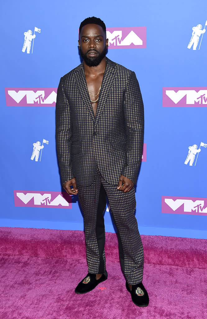 <p>Klarity arrives at the MTV Video Music Awards at Radio City Music Hall on Monday, Aug. 20, 2018, in New York. (Photo: Evan Agostini/Invision/AP) </p>