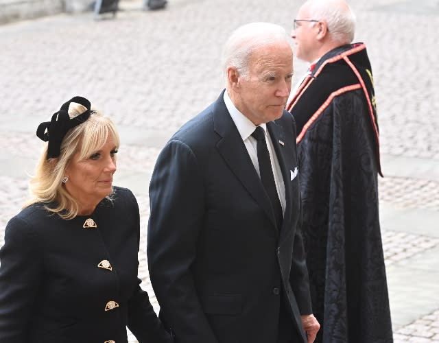 US President Joe Biden accompanied by the First Lady Jill Biden. - Credit: Geoff Pugh - WPA Pool/Getty Images.