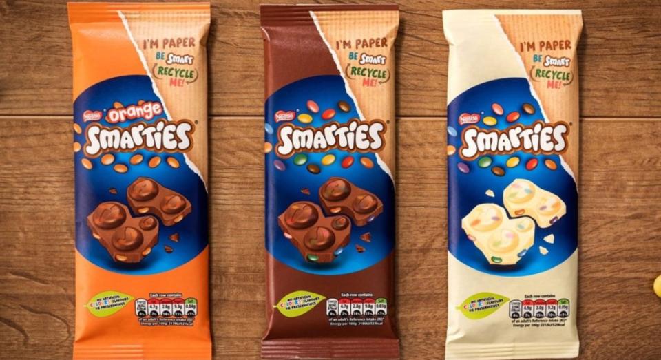 Smarties has introduced chocolate orange and white chocolate to its flavour range (Nestle)