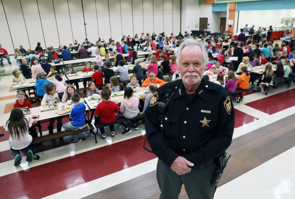 Dep. Mark Sharrock of the Coshocton County Sheriff's Office is the school resource officer for Coshocton City Schools. 