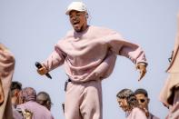 Chance the Rapper performs at pal Kanye West’s Sunday Service during Coachella on Easter Sunday.