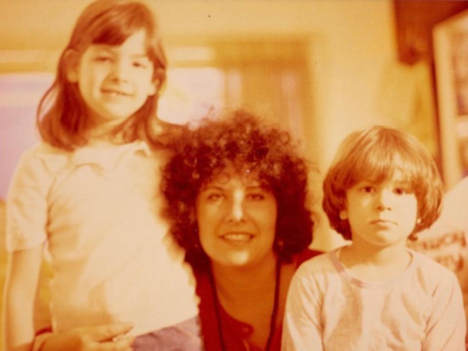 Ronit Plank with her mother and sister when her mother first came back from the India ashram