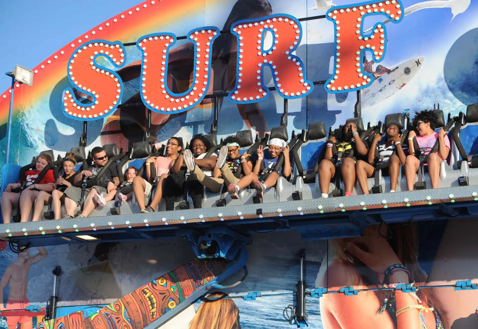 Surf City ride during the opening day of the Brockton Fair on Thursday, June 30, 2016. (Marc Vasconcellos/The Enterprise)