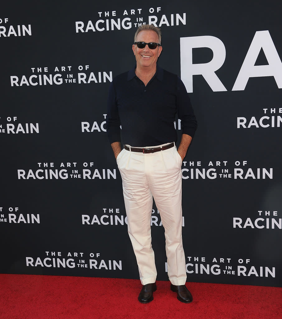 Kevin Costner is still rocking it on the red carpet, pictured in August, 2019. (Getty Images)