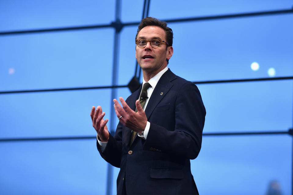 NEW YORK, NY - APRIL 19:  CEO of 21st Century Fox James Murdoch speaks at National Geographic's Further Front Event at Jazz at Lincoln Center on April 19, 2017 in New York City.  (Photo by Bryan Bedder/Getty Images for National Geographic)