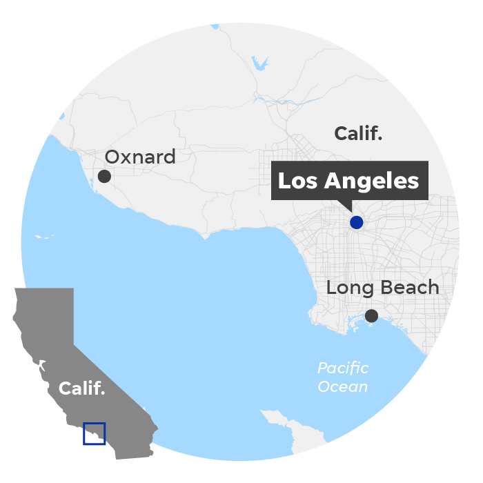 Los Angeles locator map