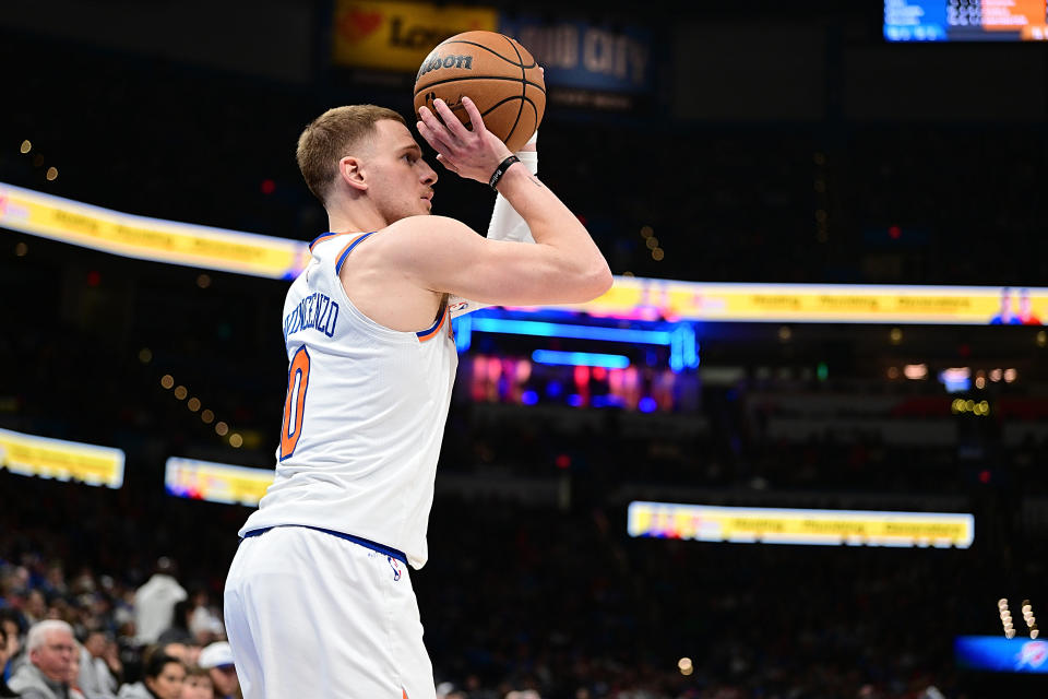 Donte Divincenzo #0 of the New York Knicks. (Photo by Joshua Gateley/Getty Images)