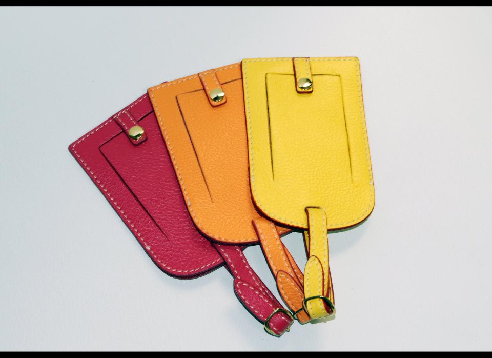 <strong>TO BUY:</strong> <a href="http://www.lalucca.com/shop_online.php?id_product=137&id_category=47" target="_hplink">Mimi Luggage Tags by LaLucca, $31</a>