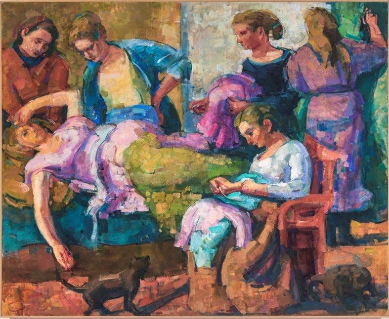 Rosemarie Beck, Phaedra 1999, oil on linen, 52” x 64,” 1999.