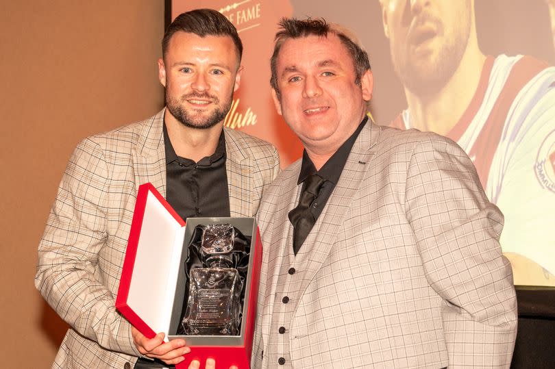 Defender and assistant boss Callum Fordyce was inducted into the club 's Hall of Fame