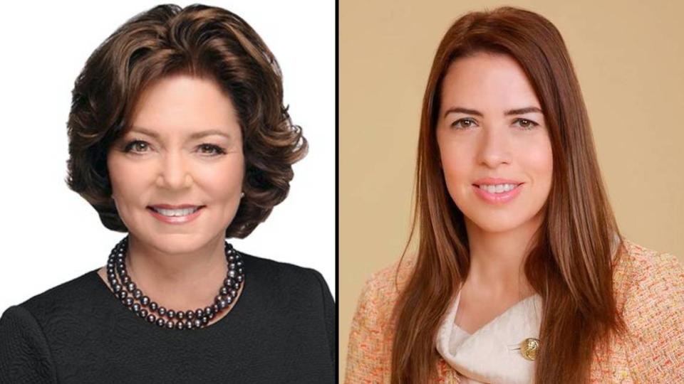 Former Pinecrest mayor and one-time state Representative Cindy Lerner, left, is running against former Miami-Dade School Board member and radio host Raquel Regalado in the race to represent District 7 in the County Commission.