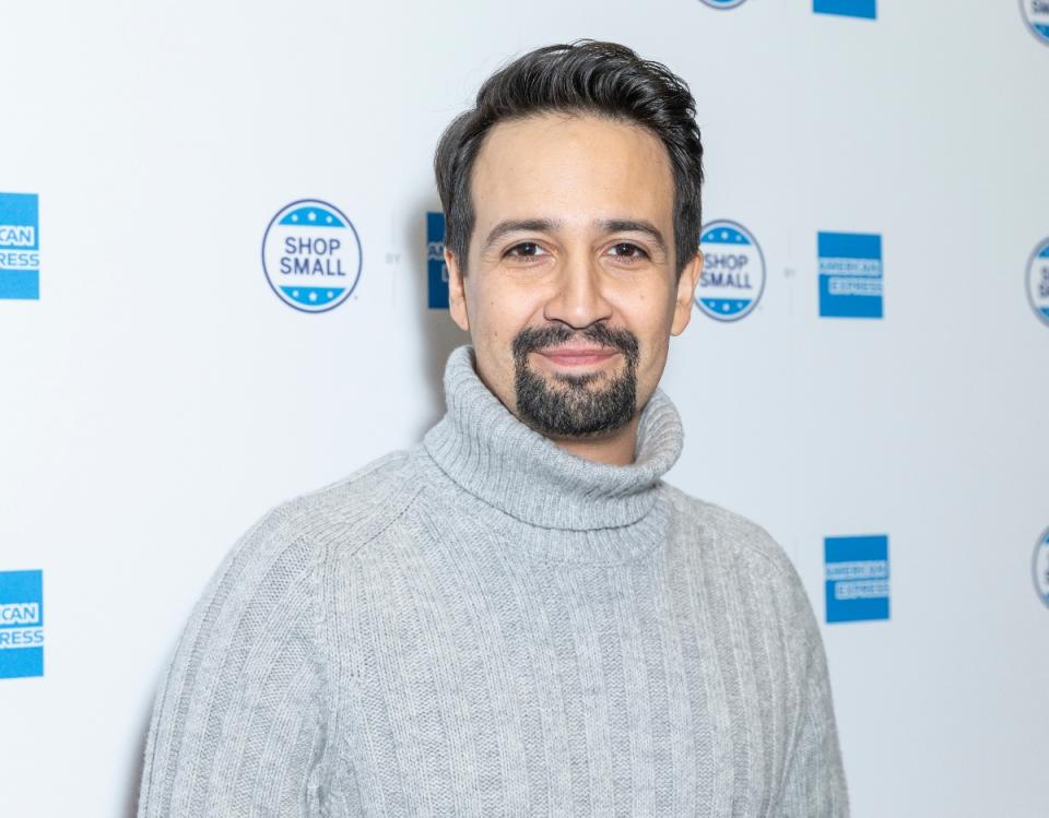 Lin-Manuel Miranda attends American Express interactive Main Street shop celebrating 10th annual small business Saturday at 632 Broadway