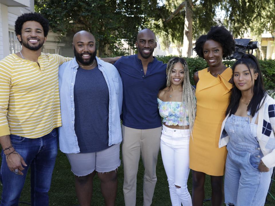 Finalists from the CBS series "Big Brother 23." Pictured L-R: Kyland Young, Derek Frazier, Xavier Prather, Tiffany Mitchel, Azah Awasum, and Hannah Chaddha