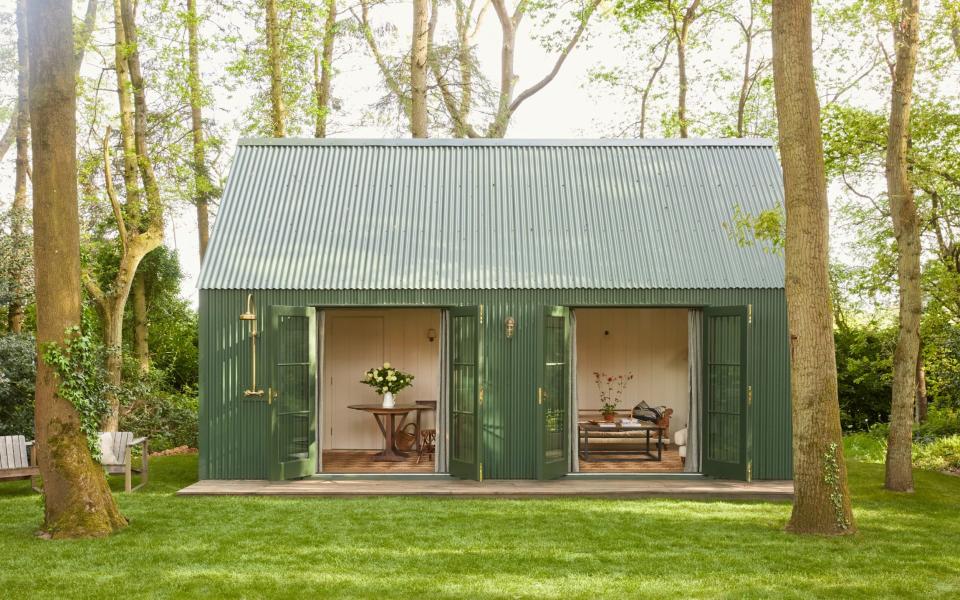 Bonni Outbuildings come with the option of a painted corrugated steel exterior