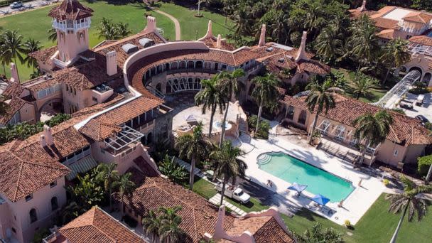 PHOTO: An aerial view shows former U.S. President Donald Trump's Mar-a-Lago home after Trump said that FBI agents searched it, in Palm Beach, Fla. Aug. 15, 2022. (Marco Bello/Reuters)