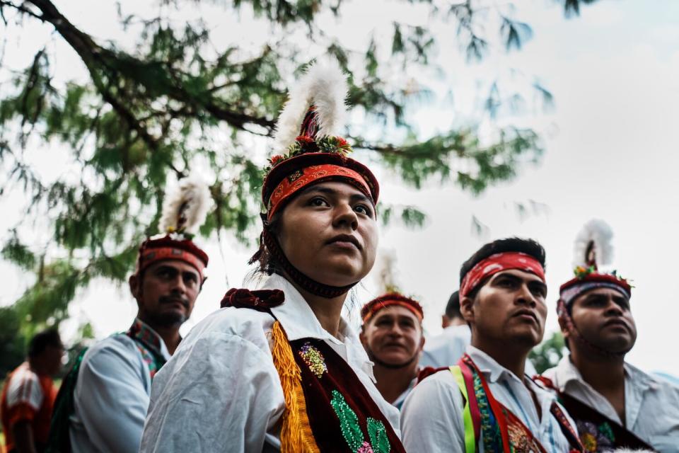 Every year the voladores like Sonia Flores travel into the mountains to embark on a mission to replace the tree they fly on