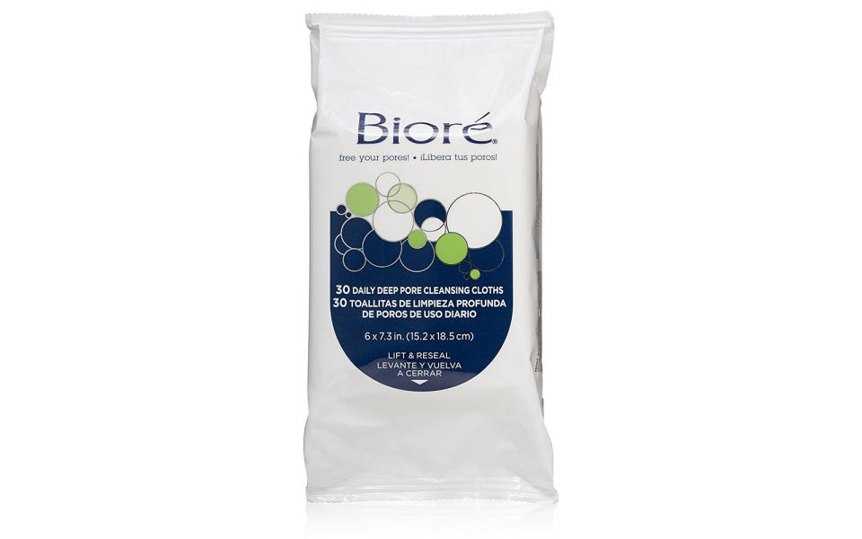 For Taking Off Your Makeup Mid-flight: Bioré Daily Deep Pore Cleansing Cloths