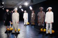 <p>Unlike the womenswear sector, men’s designers have a lot more focus on function and purpose. Emerging name Kiko Kostadinov is one of them. The Belgian-born designer landed a year-long store deal with Dover Street Market and a NEWGEN spot immediately after graduating. His collections are primarily uniform-based comprising handy designs that allow you to live life with ease: “I want to do things that help me live in the city. You go to meetings and you need a bag that can hold a charger for your phone, headphones, a notebook…” Kostadinov is also decidedly fuss-free and admits to hating any form of pointless decoration. “There’s nothing worse than finding a pair of trousers that are cut great but covered in straps and buttons that don’t do anything,” he told the <em>New York Times</em>. Can’t say we disagree.<br><i>[Photo: Getty]</i> </p>