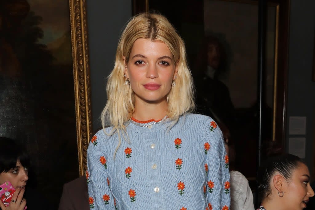 Pixie Geldof on the front row during the Erdem show at the London Fashion Week February 2020 show at The National Portrait Gallery in London (PA)