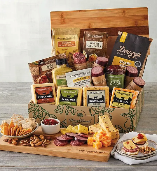 <p><a href="https://go.redirectingat.com?id=74968X1596630&url=https%3A%2F%2Fwww.harryanddavid.com%2Fh%2Fgift-baskets-tower-boxes%2Fmeat-and-cheese-gift-boxes%2F33449&sref=https%3A%2F%2Fwww.thepioneerwoman.com%2Fholidays-celebrations%2Fgifts%2Fg37963417%2Fbest-meat-and-cheese-gift-baskets%2F" rel="nofollow noopener" target="_blank" data-ylk="slk:Shop Now;elm:context_link;itc:0;sec:content-canvas" class="link ">Shop Now</a></p><p>Ultimate Meat and Cheese Gift Box with Bamboo Board</p><p>harryanddavid.com</p><p>$124.99</p><span class="copyright">Harry and David </span>