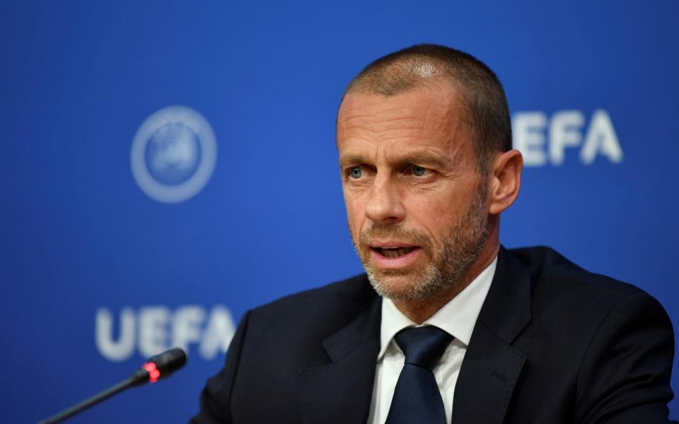 UEFA president Aleksander Ceferin during a press conference following the UEFA Executive Committee - Reuters