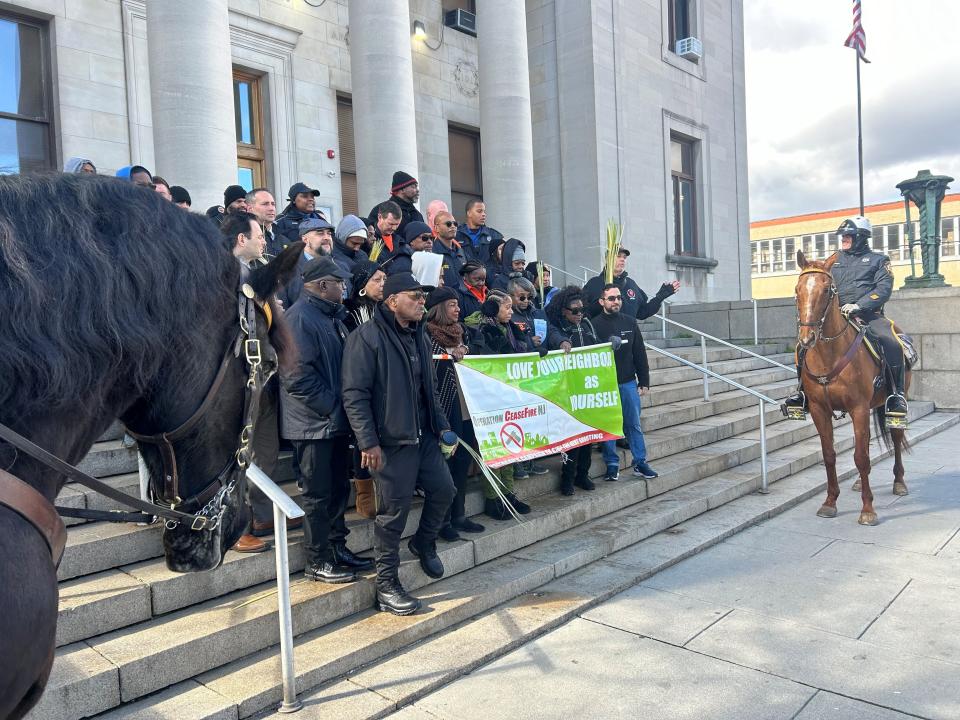 Operation Ceasefire on Saturday, April 6, begins on the steps of the Danforth Memorial Public Library in Paterson.