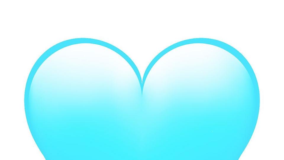ice blue heart emoji