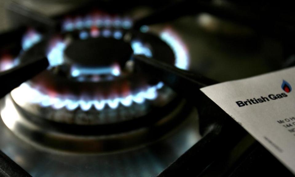 A gas ring and British Gas bill