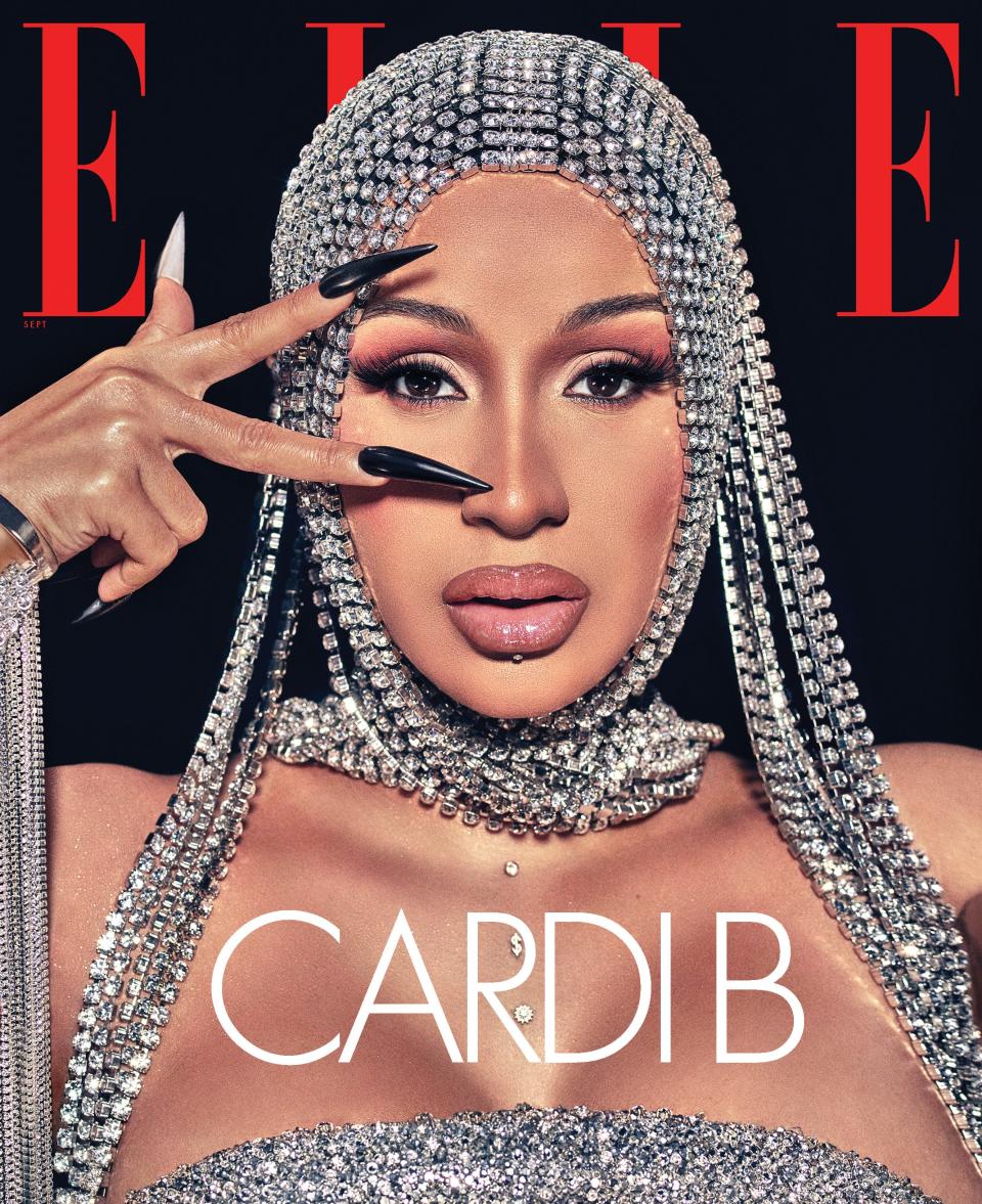 Cardi B on the cover of Elle.