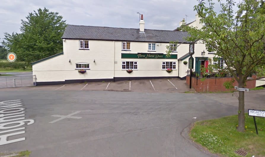 The incident took place at the Three Horseshoes pub in Princethorpe, Warwickshire. (Google Maps)

