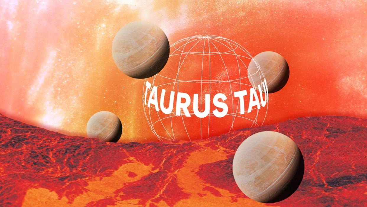 the word taurus in a globe