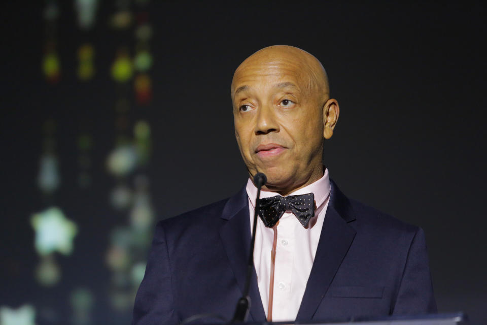 Music producer Russell Simmons speaks onstage at the 2017 Make a Wish Gala on November 9, 2017 in Los Angeles, California. (Photo: Tiffany Rose via Getty Images)