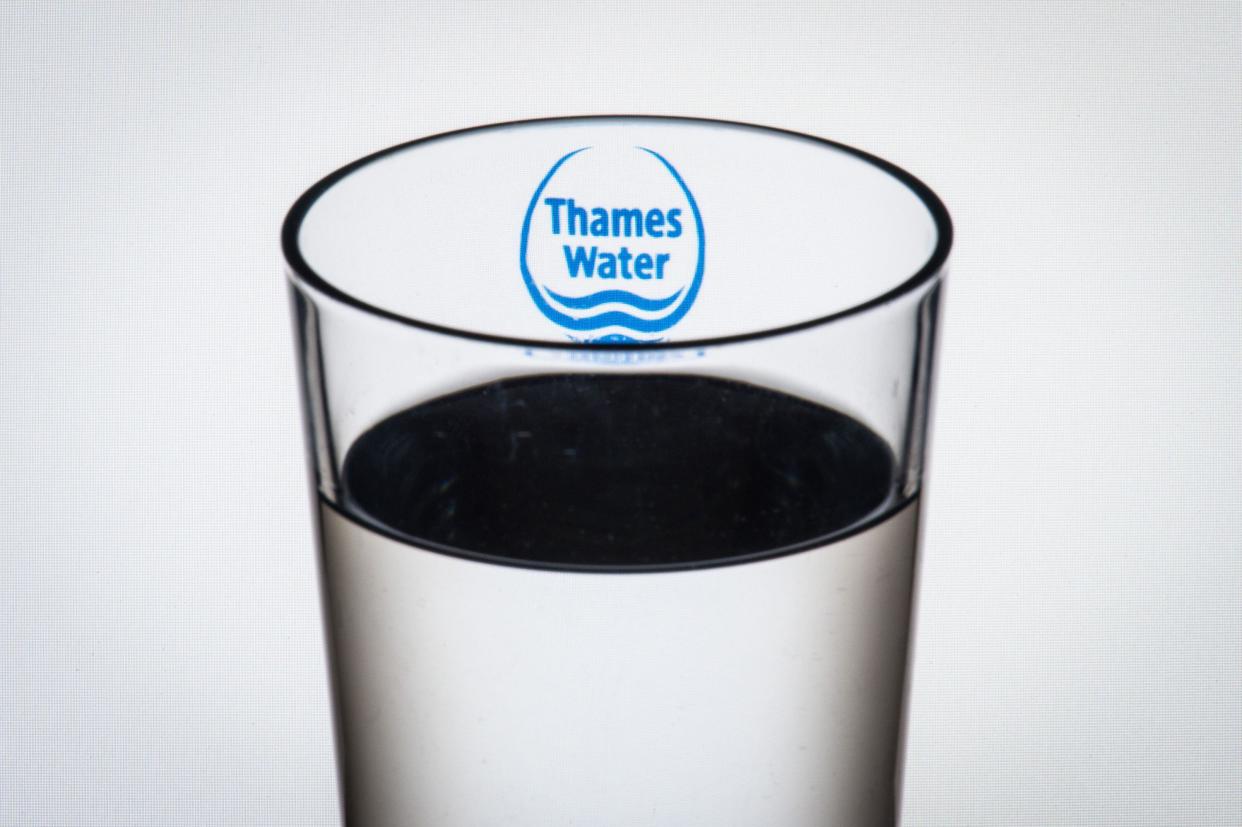File photo dated 02/08/16 of the logo of water company Thames Water seen through a glass of water. Liberal Democrat environment spokesman Tim Farron has called for Thames Water to be brought into public ownership. Issue date: Wednesday July 10, 2024.