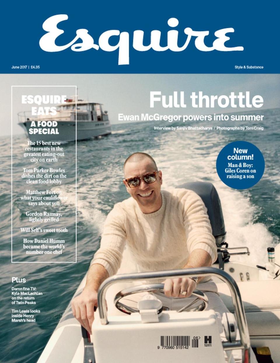 Cover star: Ewan McGregor graces the front (Tom Craig, Pictures courtesy of Esquire)