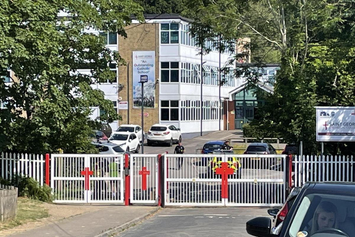 Police at Saint George Catholic College <i>(Image: NQ)</i>