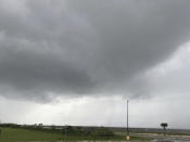 Clouds from Tropical Storm Claudette form on Highway 90 Beaches in Pass Christian, Miss., Friday, June 18, 2021. City of Pass Christian has declared state of emergency for potential severe weather. (Hunter Dawkins/The Gazebo Gazette via AP)