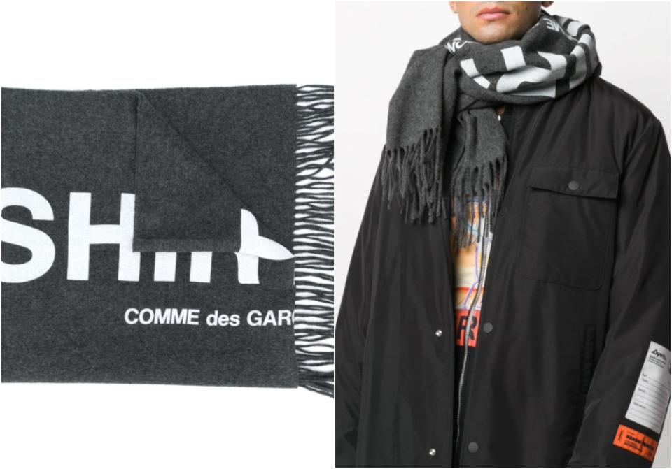 Comme Des Garçons Shirt logo print scarf