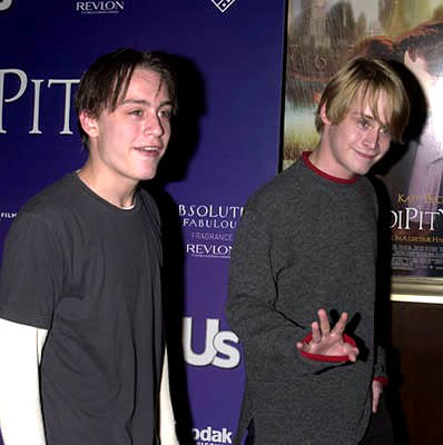 Kieran Culkin and Macaulay Culkin at the New York premiere of Serendipity