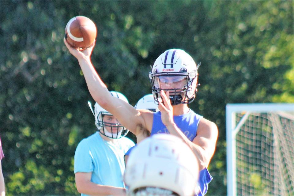 Trent Salyards is expected to be a key component of the St. Thomas offense in 2023. The Saints opened practice Friday, Aug. 11