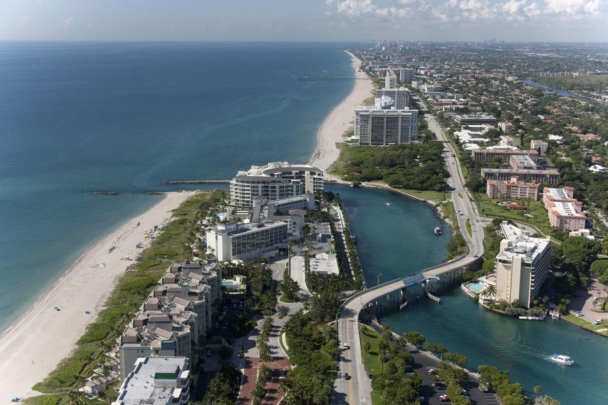 Aerial View of Baca Raton Inlet Boca Raton Florida