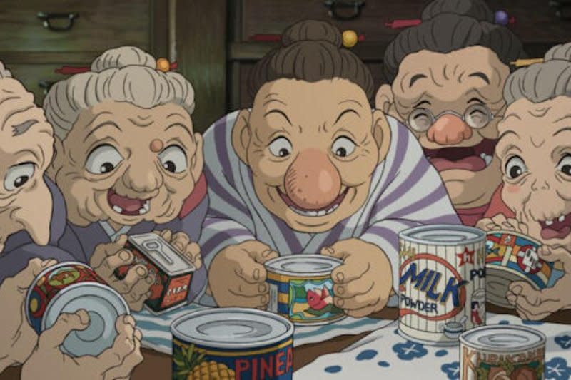 A group of old women welcome Mahito into his new home. Photo courtesy of Studio Ghibli
