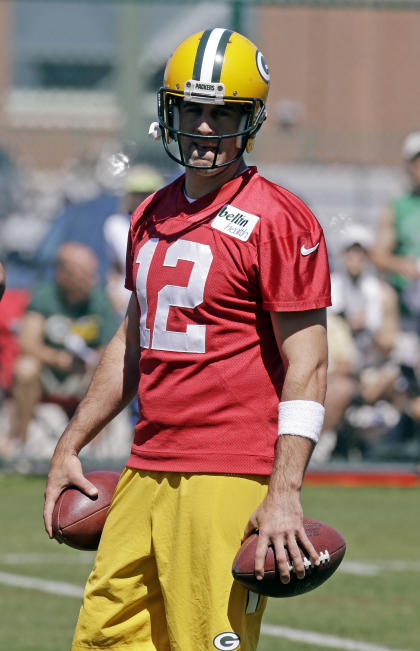 Aaron Rodgers doesn't want you worrying about his health. (AP) 